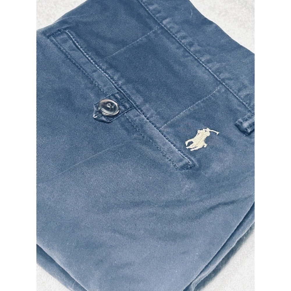 Polo Ralph Lauren Slim Stretch Chino Pants Navy Blue Men's 32x32 Flat Front